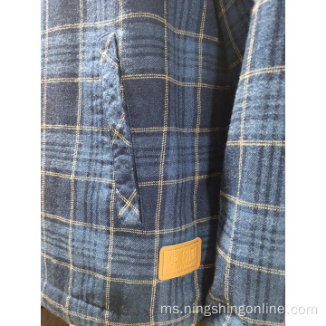 Plaid Mens Woven Winter Jackets